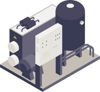 Grafische Darstellung einer Pumpstation